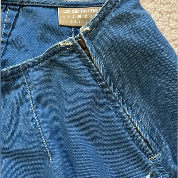 VTG Liz Claiborne Tropical Denim Skirt 2 Petite - Picture 8 of 11